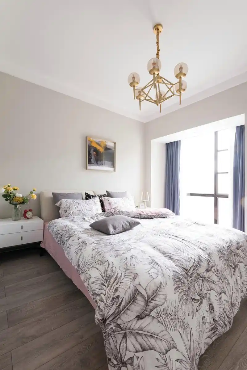 110㎡现代风格家卧室实景图