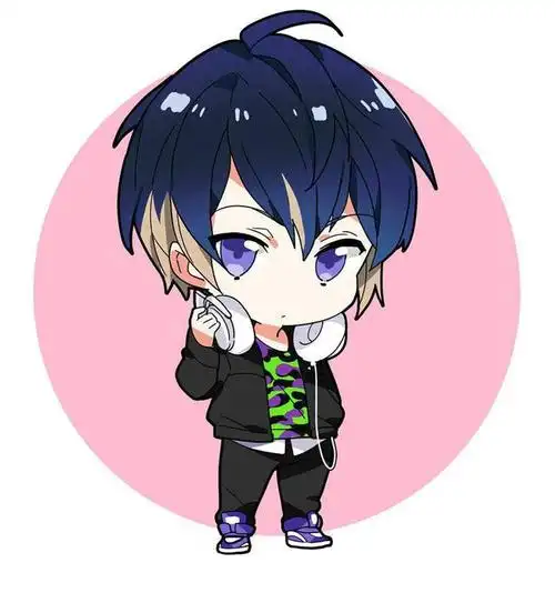 q版卡通人物绘画,画风呆萌可爱,闪烁的大眼睛超喜欢