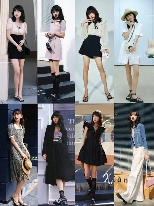 韩剧女主夏季穿搭甜酷复古少女蕾丝