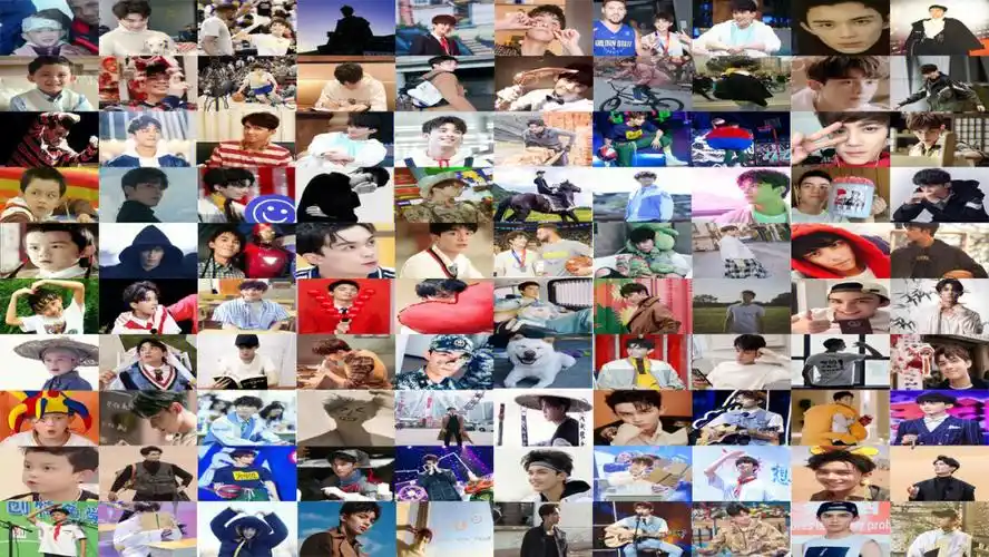 100张吴磊照片拼接