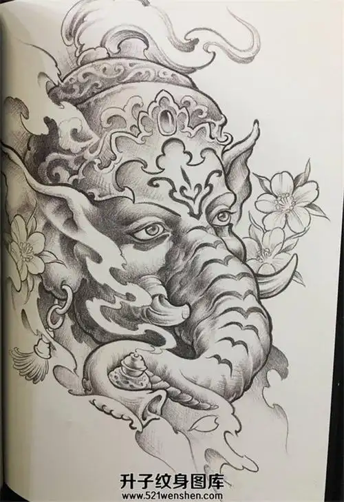 象神纹身手稿大全