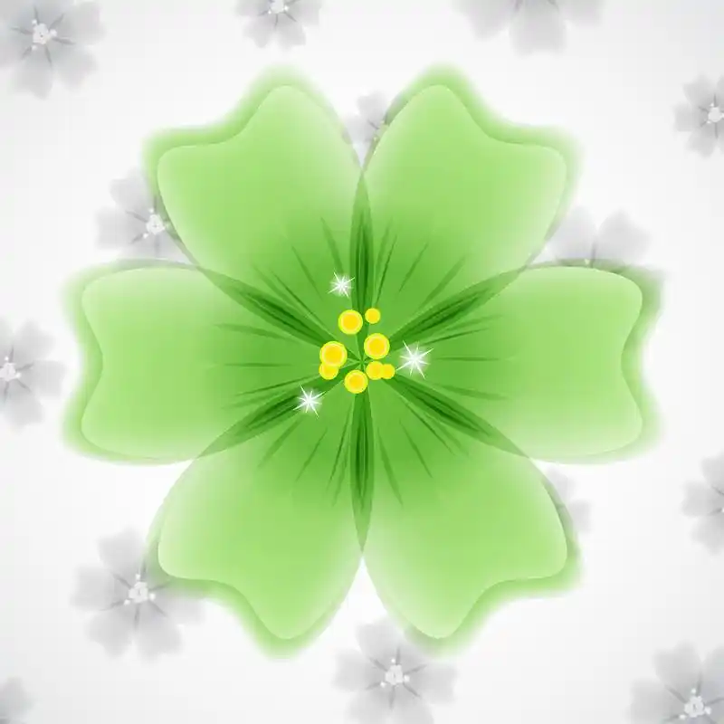 绿色小花,大光明绿色花灰色小花背景上