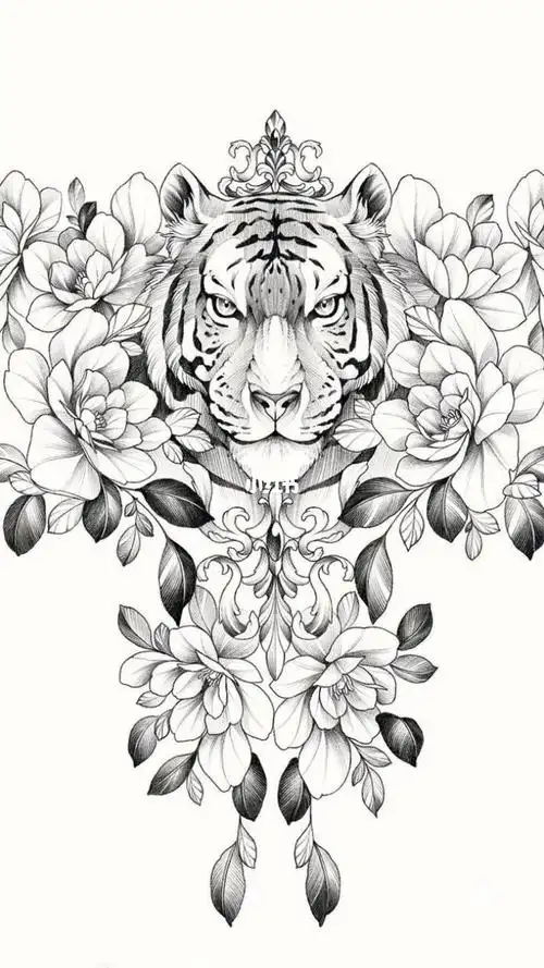 好看的女神素花背部_纹身_老友刺青攻略_素花纹身_美妆_彩妆_彩妆其他