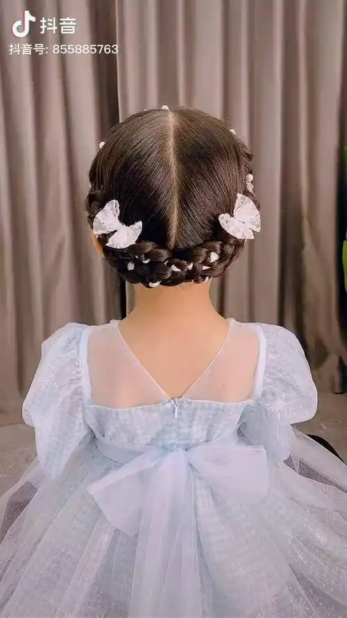 甜美可爱小公主编发造型,夏日炎炎,发型这么扎,清凉好看又仙气十足