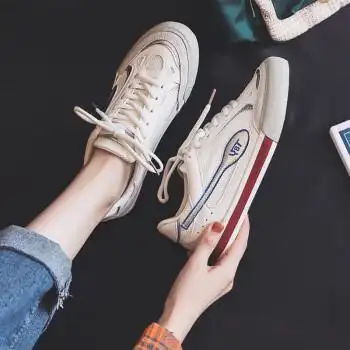 青少女高中女生夏天穿的鞋子网面小白鞋夏季平底板鞋女原宿港风休闲鞋
