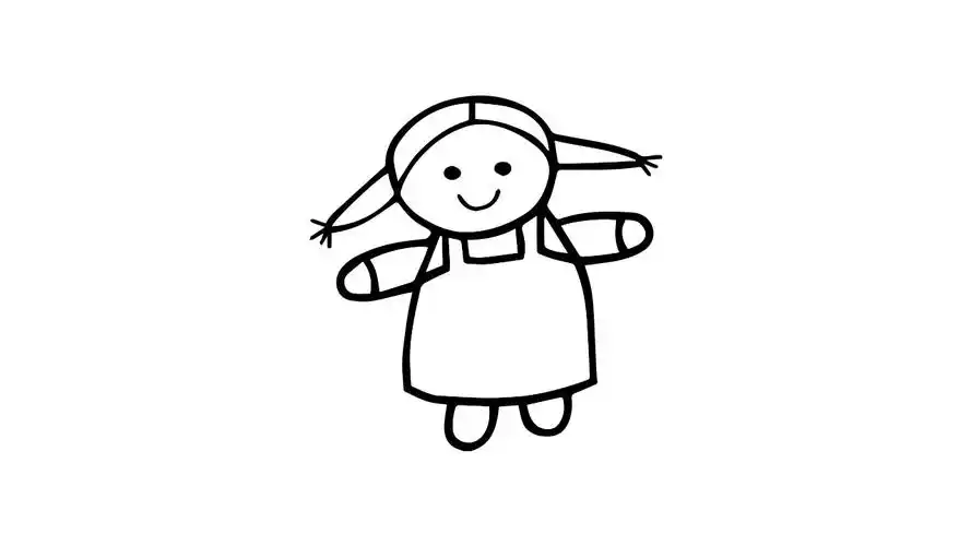 布娃娃怎么画 - 简笔画 - 懂得