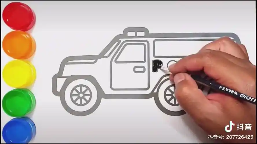 特警部队车简笔画