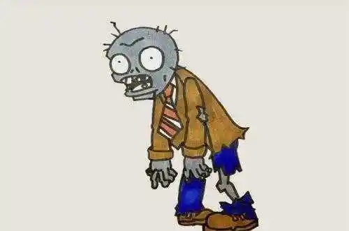 彩色简单僵尸简笔画画法带步骤 植物大战僵尸僵尸简笔画图片大全