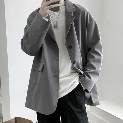 2020潮牌西服男生外套西装暴徒雅痞休闲韩版西服