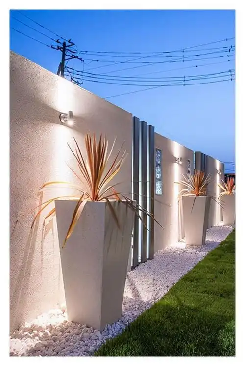 30款现代简约风格围墙案例做法好看又实用做院子就选它