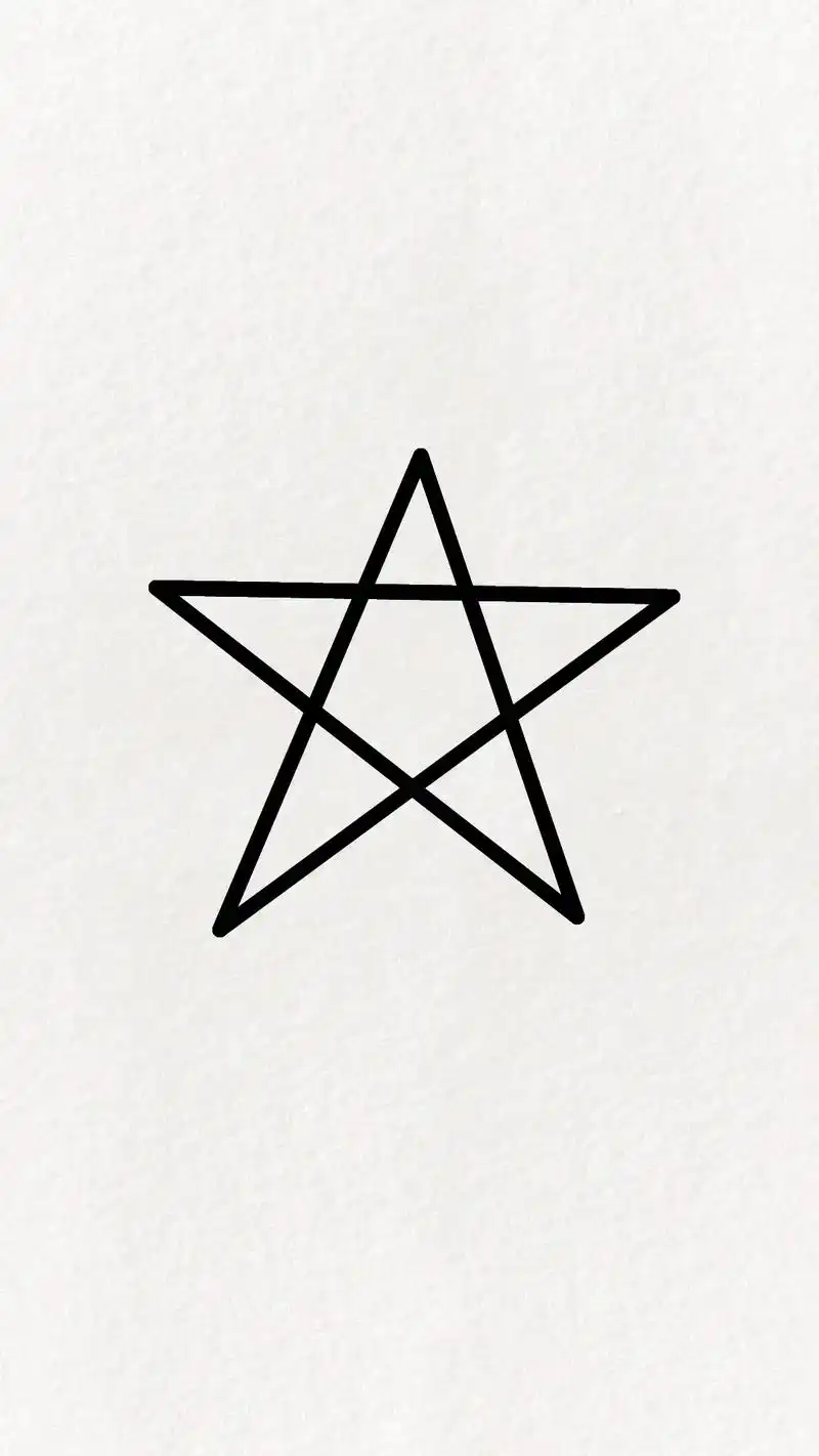 教你简单几步画一颗五角星#简笔画 #零基础学画画 #一看就会 - 抖音