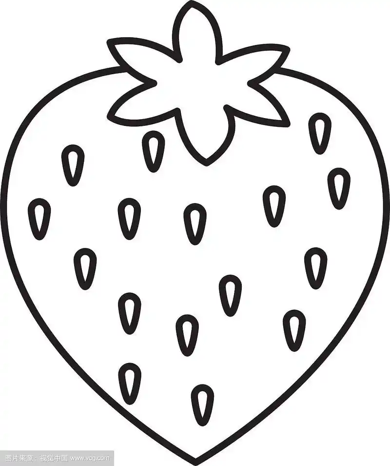 草莓是水果孤立的甜图标