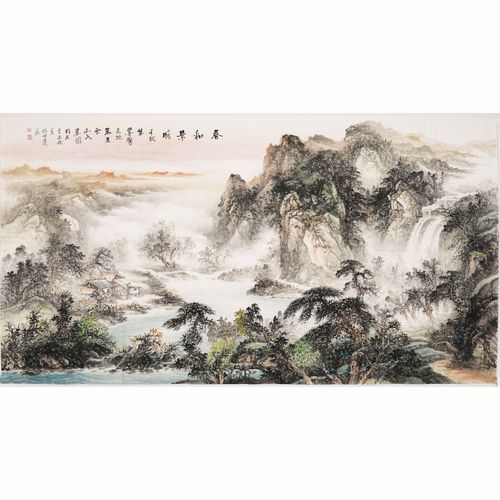 名家纯手绘山水画美协画家六尺整张国画小八尺客厅意境徐坤连字画