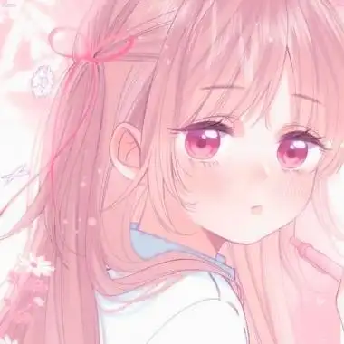动漫甜美可爱女生头像粉色图片