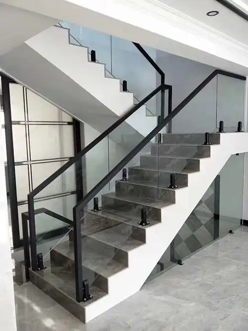 玻璃卡槽扶手实木卡槽扶手玻璃护栏玻璃夹预埋钢槽玻璃扶手u型槽