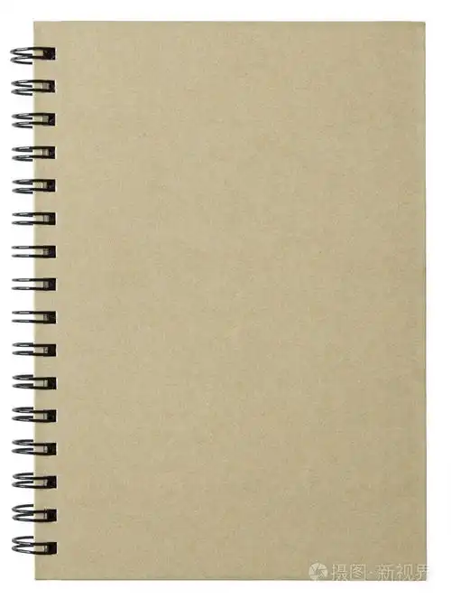 孤立与剪辑的白色背景上的空白笔记本封面