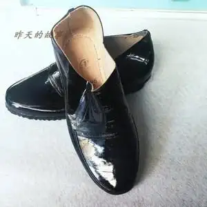 怀旧老库存 90年代 男式雨鞋 老板鞋 黑色 43码