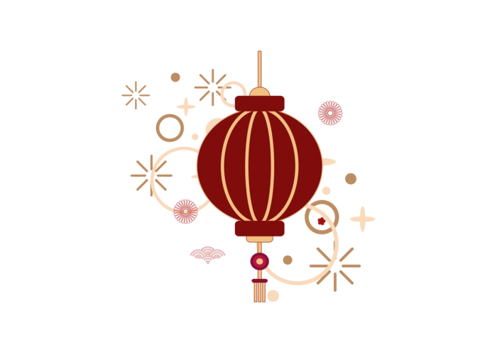 春节节日大红喜庆灯笼素材