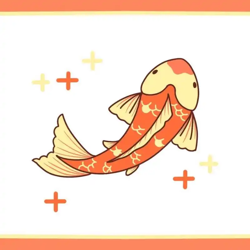 简笔画教程|可爱幸运锦鲤简笔画 92转发这条锦鲤,幸运点数 10