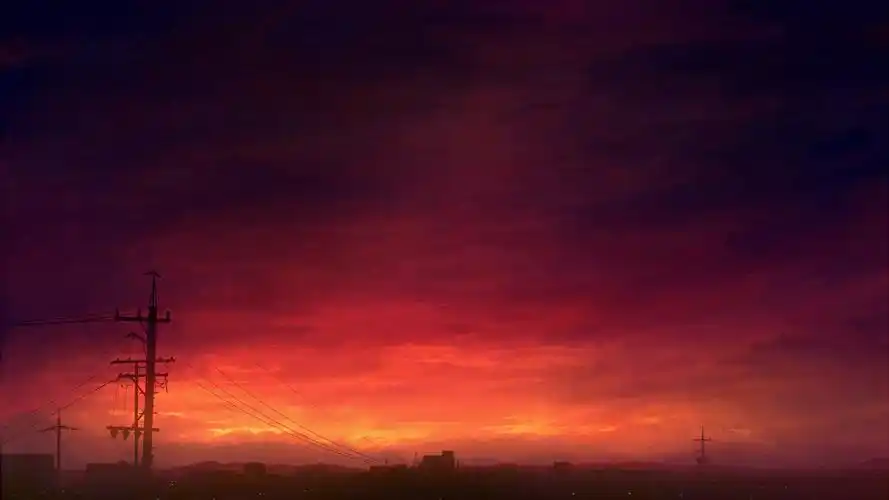 唯美治愈动漫风景高清桌面壁纸高清大图预览1920x1080_卡通动漫下载