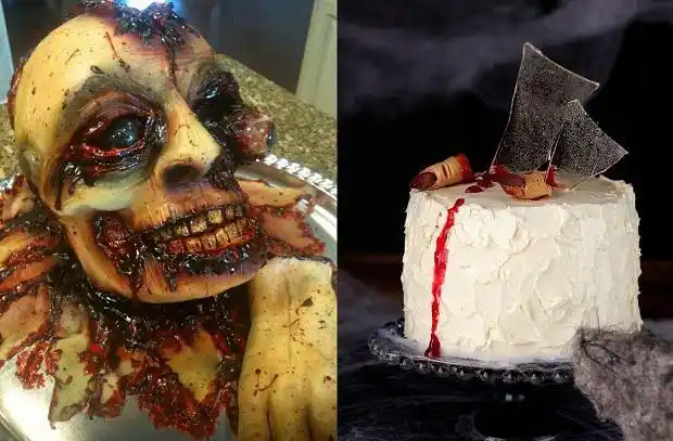 令人毛骨悚然的和可怕的蛋糕