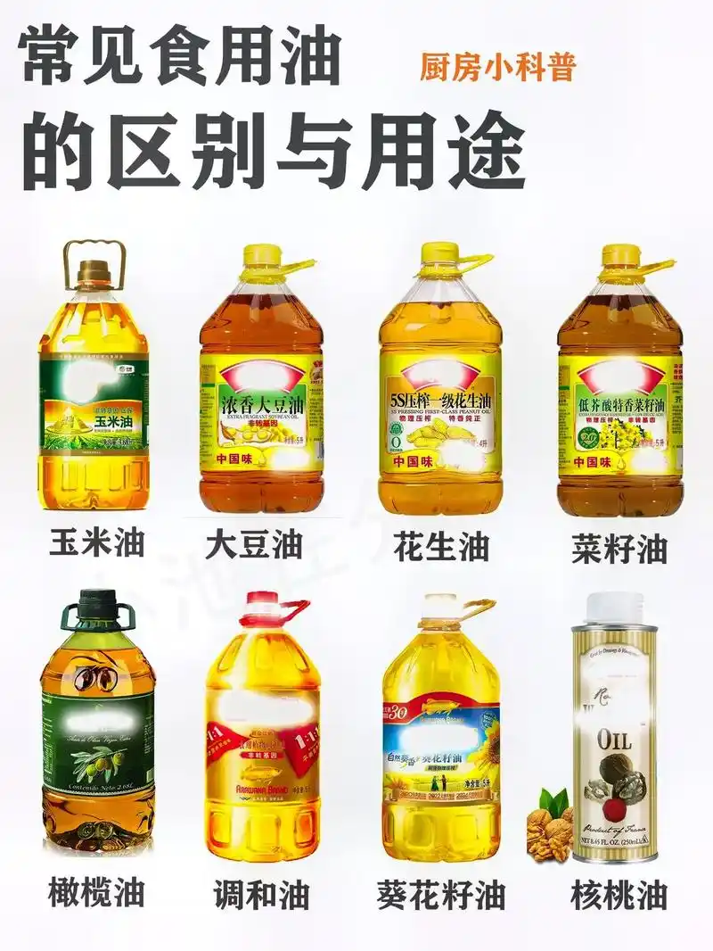 常见食用油的区别与用途来啦～随着生活水平的提高,人们对食用油 - 抖