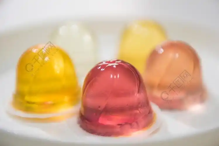 五彩果冻实拍摄影图