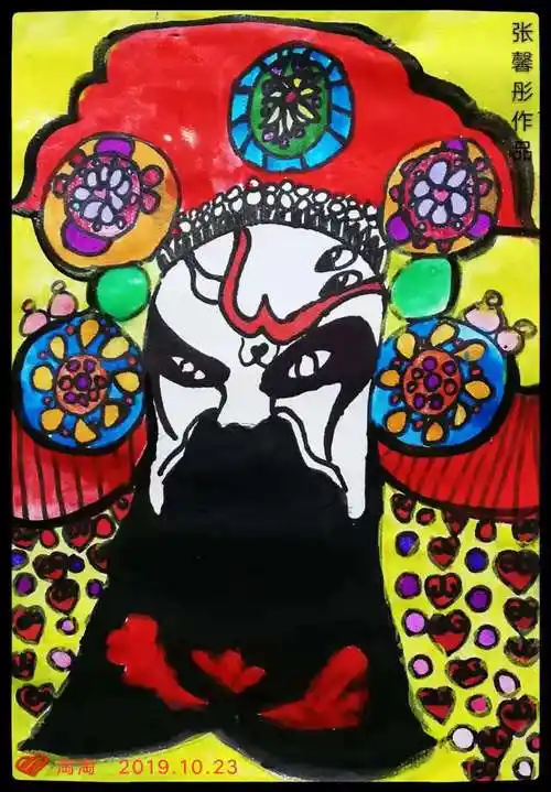 水粉画-京剧脸谱-2019.10.23
