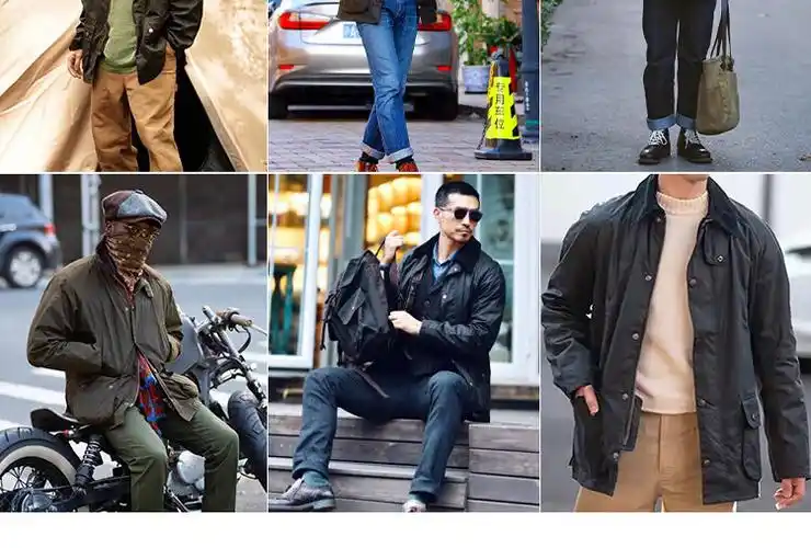 英国by 油蜡杰森斯坦森同款复古防水涂蜡外套夹克 olive橄榄绿现货 xs