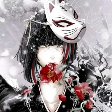 古风动漫女头狐狸面具,动漫头像图片