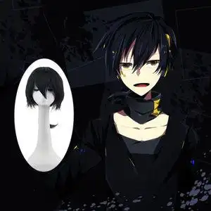 动漫cos假发 阳炎计划九之濑遥二次元黑色低马尾cosplay假发