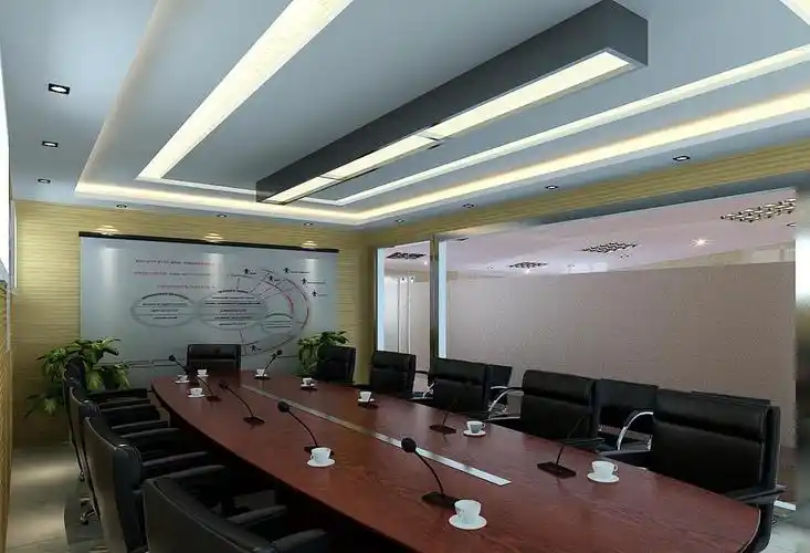 简约风办公会议室背景墙效果图