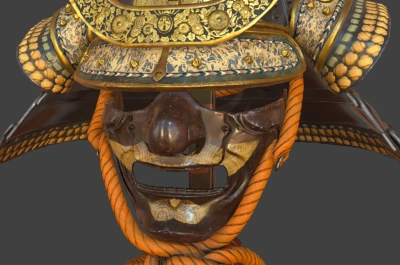 pbr次世代 日本面盔 武士头盔 盔甲 将军 日式铠甲 大铠 甲胄 面具