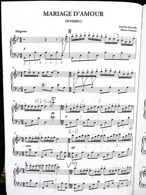 梦中的婚礼钢琴谱