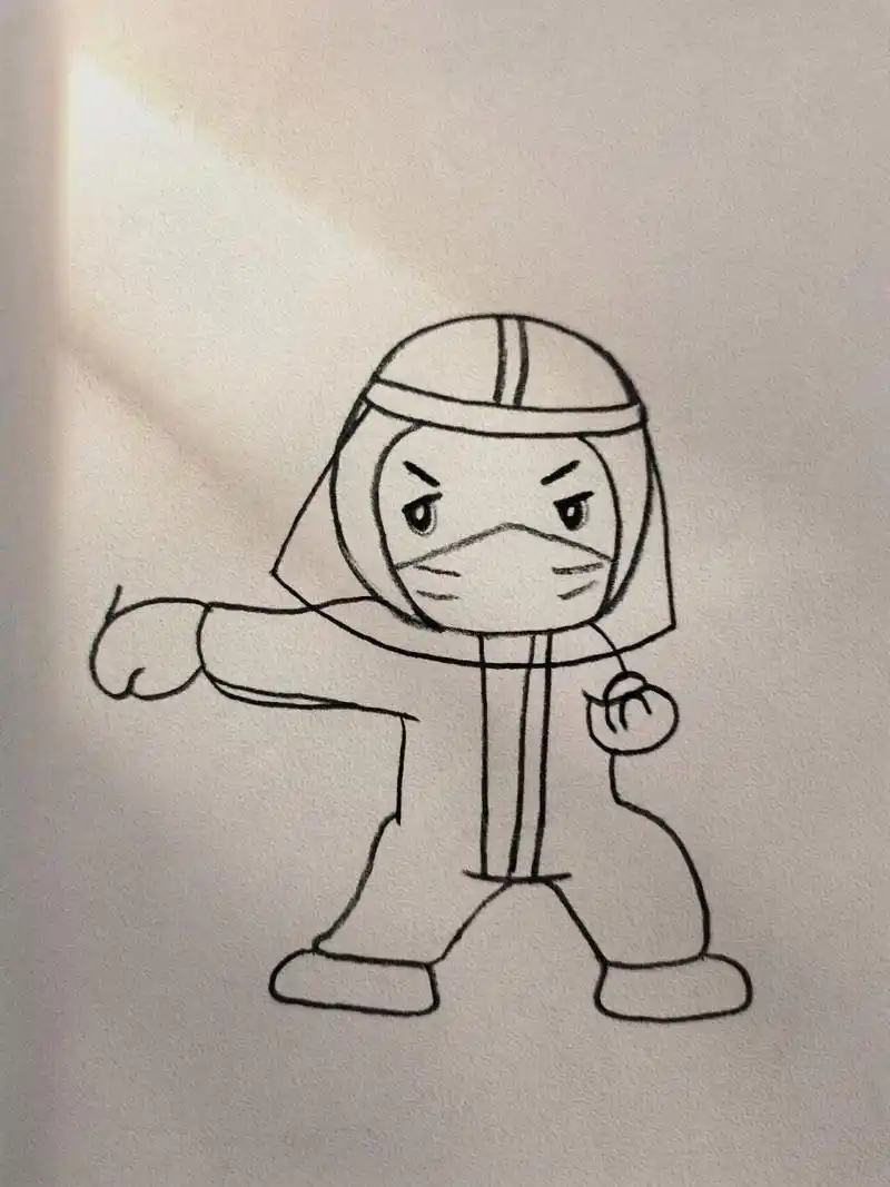 今日简笔画‖抗疫英雄(内有教程90) 没有从天而降的英雄,只有挺身而