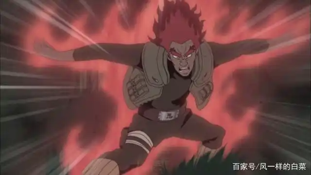 第四次忍界大战,凯对战斑,开启八门死门,小李也开启的六门景门 凯开启