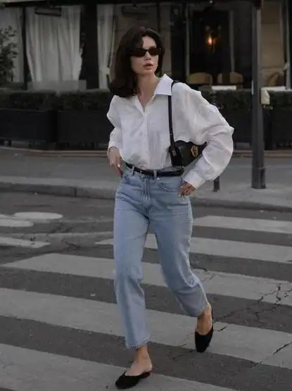 衬衫 牛仔裤=春天绝美搭配,永不过时的好看!