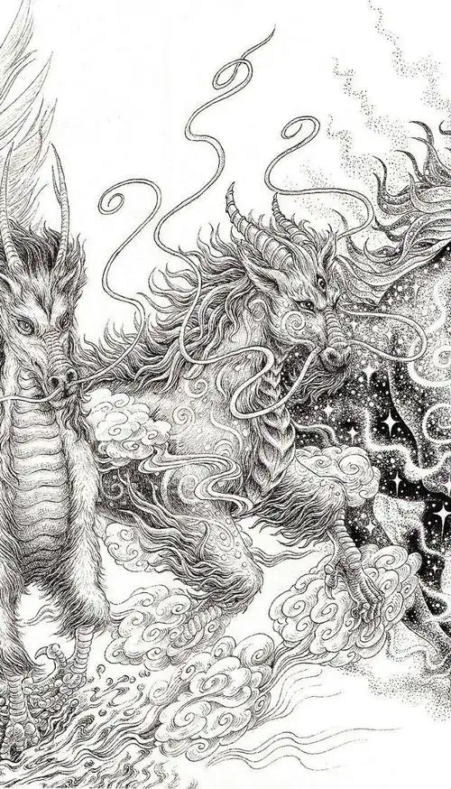 《天马行空图》北京艺术家傅淳强手绘作品