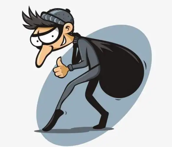 小偷手绘卡通素材