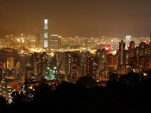 香港夜景东方之珠的璀璨
