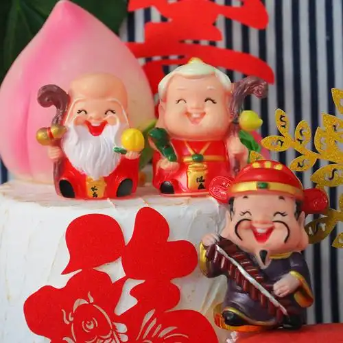 祝寿寿星蛋糕装饰插旗寿公寿婆用品老人过寿喜庆大寿甜品台摆件