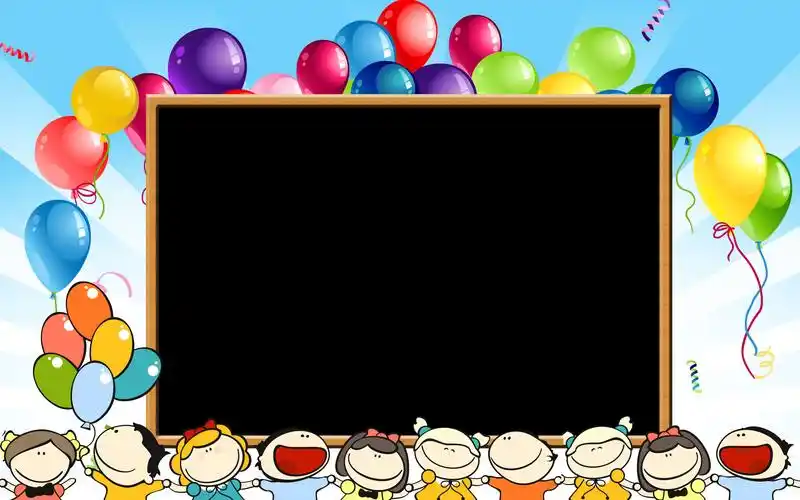 卡通小学课程表展板背景素材