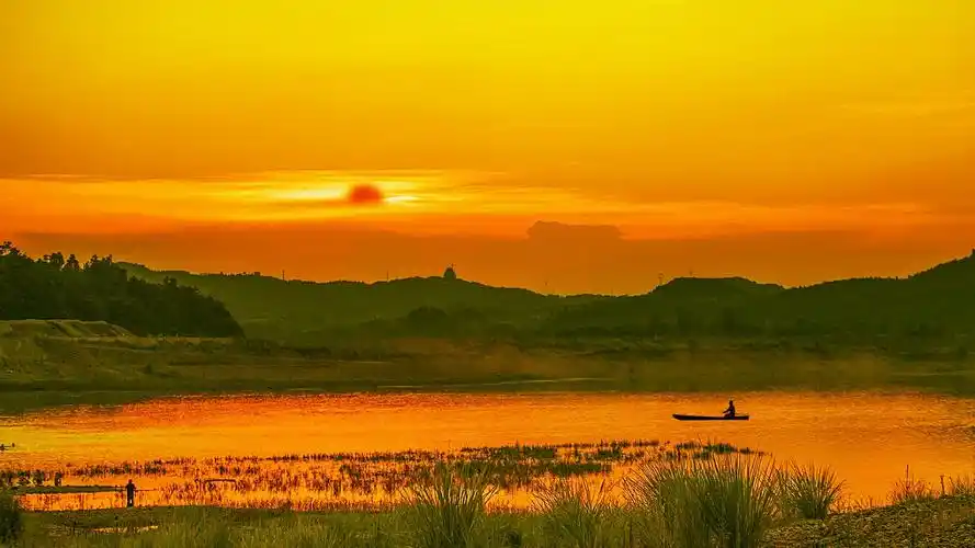 《放眼望去满目霞光纷飞》吴伟 摄影