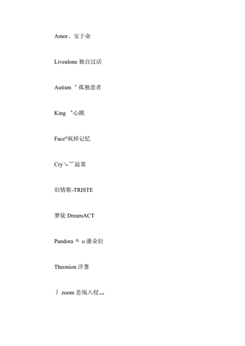 超拽英文个性网名三篇doc16页