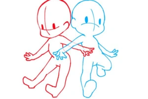 【推荐】q版动漫人物动态姿势绘画参考—轻微课素材专区