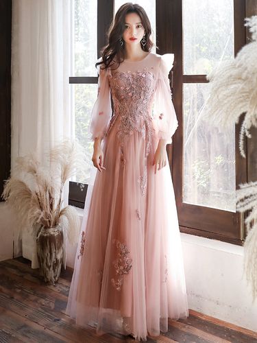 晚礼服女2022新款宴会生日梦幻森系超仙气质主持人礼服连衣裙长款