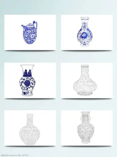 关键词:插画 花瓶 静物 青花 矢量图 陶瓷 中国风 装饰 青花花瓶矢量