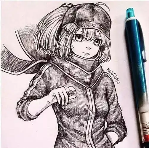 动漫少女素描图片可爱(一波素描动漫美女又强势来袭) - 赤虎壹号