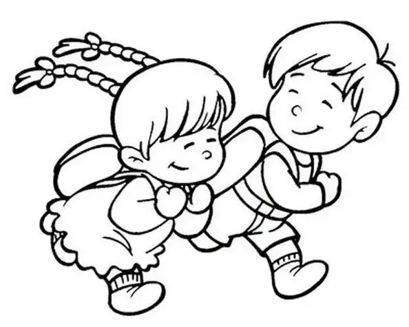 有关学生的简笔画