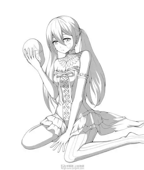 作业:二次元漫画学习课程之漫画人物光影画法与训练 - rh-15-016毛